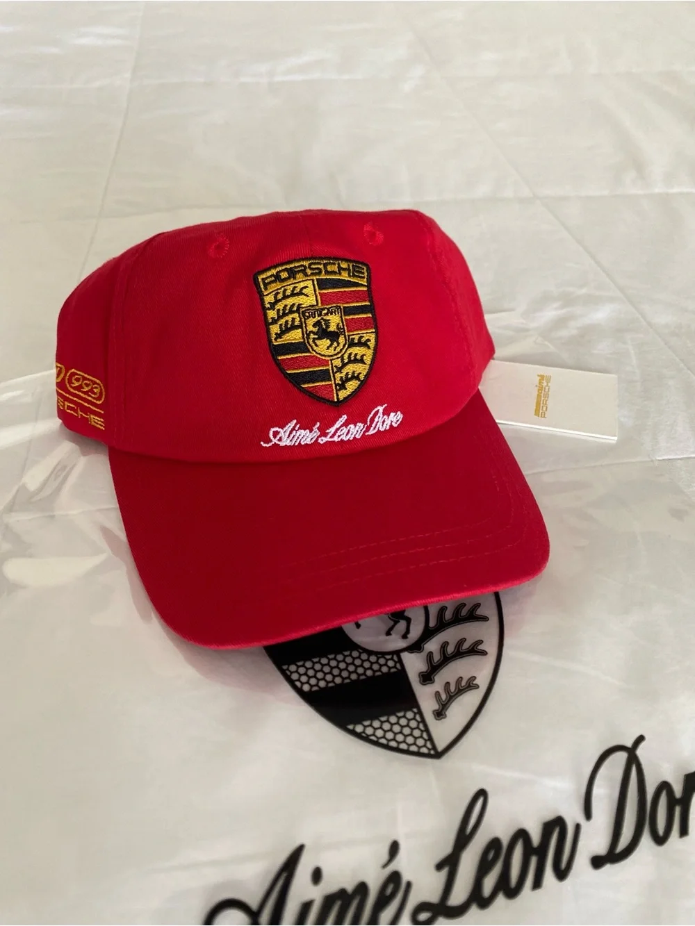 Aime Leon Dore Porsche 993 Hat In Red.